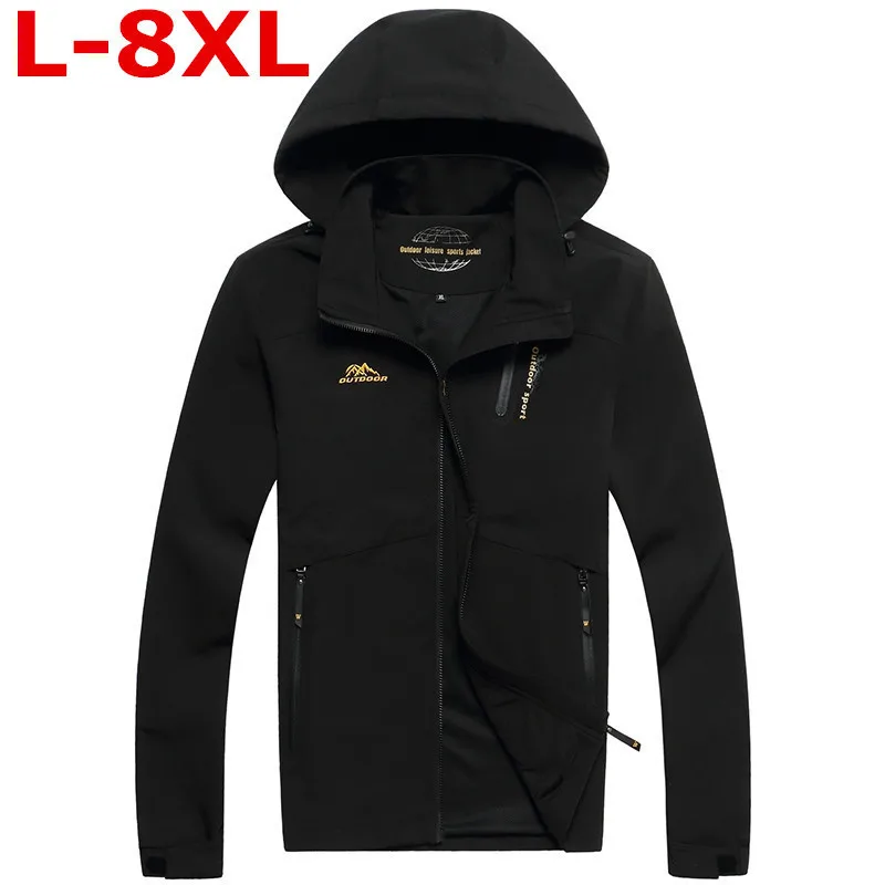 Новый большой Размеры 8XL 7XL 6XL 5XL 4XL мужские Водонепроницаемый Ветрозащитные