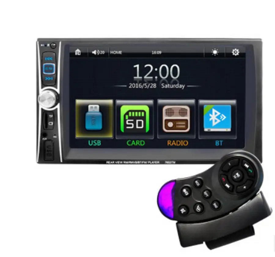 10 шт. 7653TM 6," Автомобильный Радио MP3/MP4/MP5 плеер Bluetooth Стерео FM DVR в рулевое колесо управление горячей