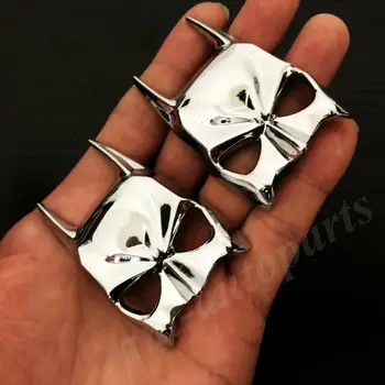 

2pcs Metal Chrome Batman Dark Knight Mask Face Car Emblem Badge Decal Sticker