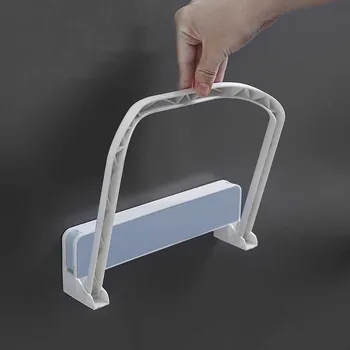 

Wall Mounted Foldable Wash Basin Storage Rack Pot Lid Shelf Holder Self Adhesive Save space Basins Storage Rack With Hook