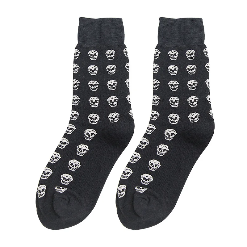 Мужские носки из 100 хлопка, уличная одежда, Носки с рисунком черепа, носки в стиле хип-хоп, носки в стиле Харадзюку, мужские Носки с рисунком скейтборда