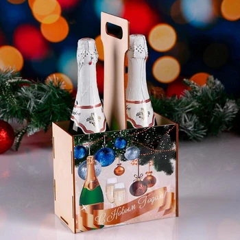

Box for champagne "Happy New Year!" champagne, Christmas balls 5215791