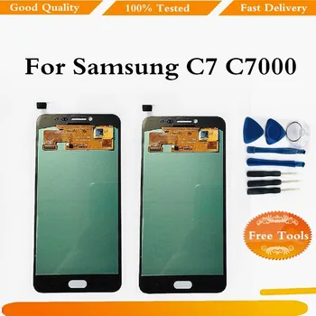 

AMOLED LCD For Samsung Galaxy C7 C7000 SM-C7000 LCD Display Touch Screen Digitizer Assembly Replacement For C7 LCD
