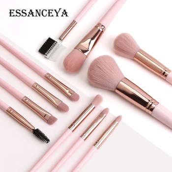 

ESSANCEYA Pro 11Pcs/Set Makeup Brushes Set Soft Hair Eye Powder Foundation Concealer Face Lip Brush Tools for Women Beauty Kits