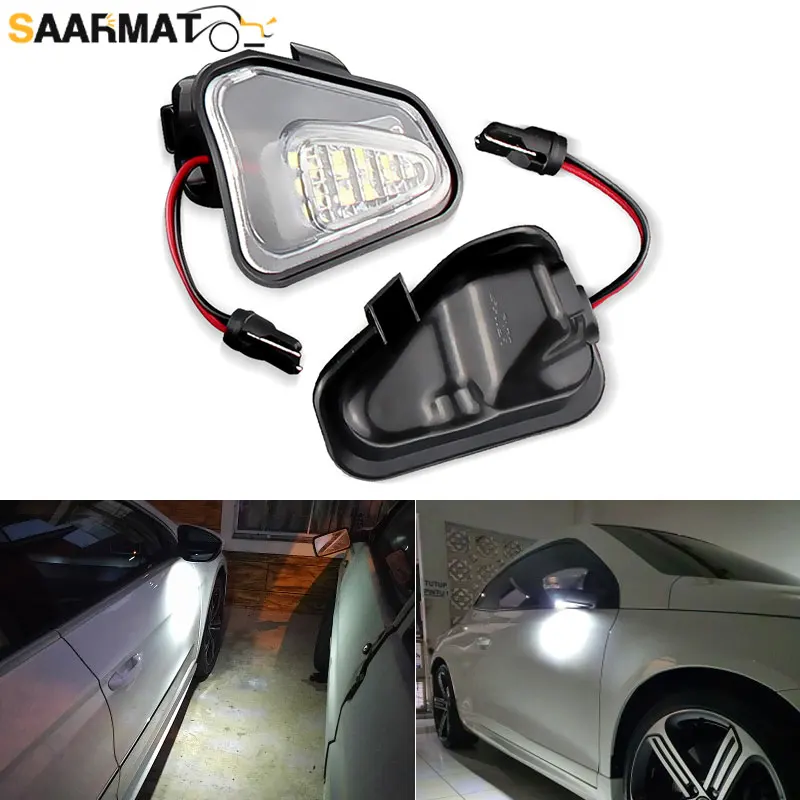 2X Led Puddle Lampadina Sotto La Luce Dello Specchio Laterale Nessun Errore Led Puddle Lamp Per Volkswagen Vw Passat Eos Cc Scirocco Jetta