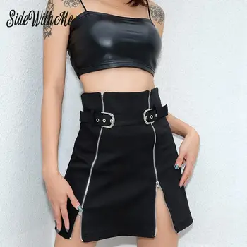 

Fashion Zipper Women Pencil Skirt Chic High Waist Bodycon Females Sexy Skirts Package Hip Elegant Ladies Mini Streetwear Skirt