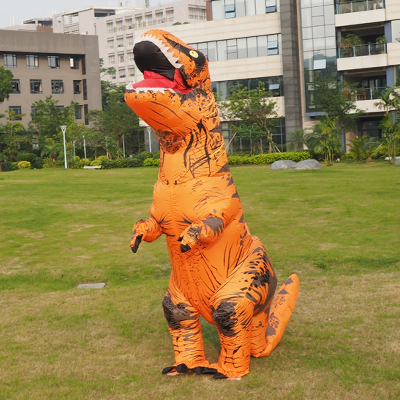 Anime Cospaly Dinosaur Inflatable Willy Costume Adult Halloween Fancy Dress Full Body Suit Battery Fan Operated Inflating T Rex (1)