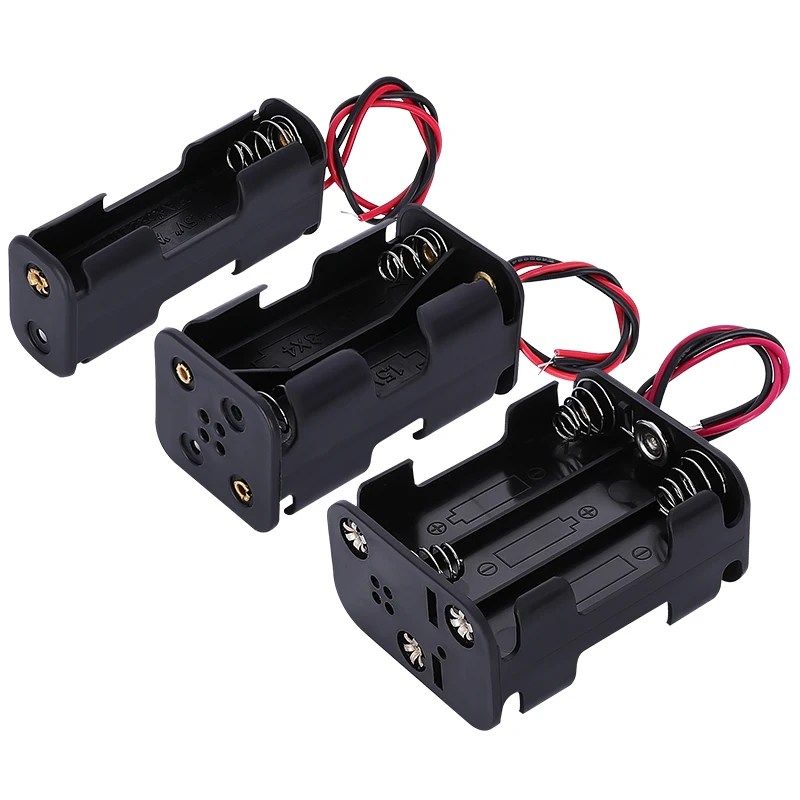 

DIY 18650 Power Bank Cases Battery Holder Storage Box Case 1 2 3 4 Slot Batteries Container Hard Pin with Wire Lead