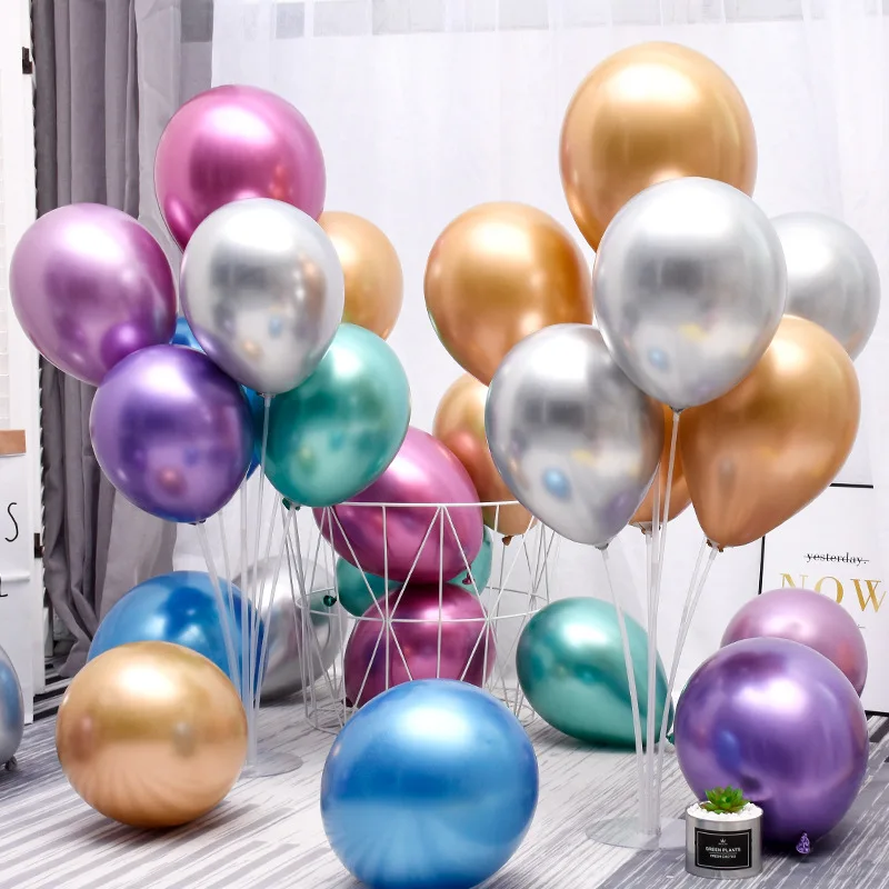 10 шт. 20 шт. 12 дюймов хромированный металлический латексный шар толстые металлические надувные шары Гелиевый шар декорации для вечеринки на день рождения balloo