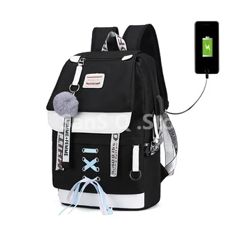 

College School Backpack For Girl Waterproof Bag Usb Backpack For Women Travel Bags Female Laptop Bag Pack School Bags College