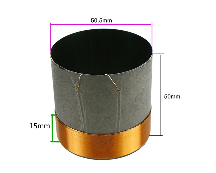 50,5 мм Голос басом катушки НЧ-динамик запчасти для ремонта динамика 8ohm черный Алюминий круглый, с медной проволокой, комплект из 2 предметов