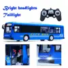 Remote control City School Bus Transport Toys Cars One-button Auto Opening Doors Headlight Taillight w/ Sound for Kids 6+ 1