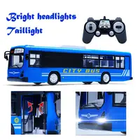 Remote control City School Bus Transport Toys Cars One-button Auto Opening Doors Headlight Taillight w/ Sound for Kids 6+ 1