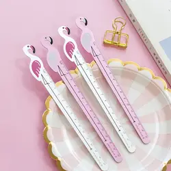 1 шт. 15 см красивый Фламинго линейка Kawaii Канцелярские Новинка дети подарок студенческая школа Канцелярские измерительный инструмент для