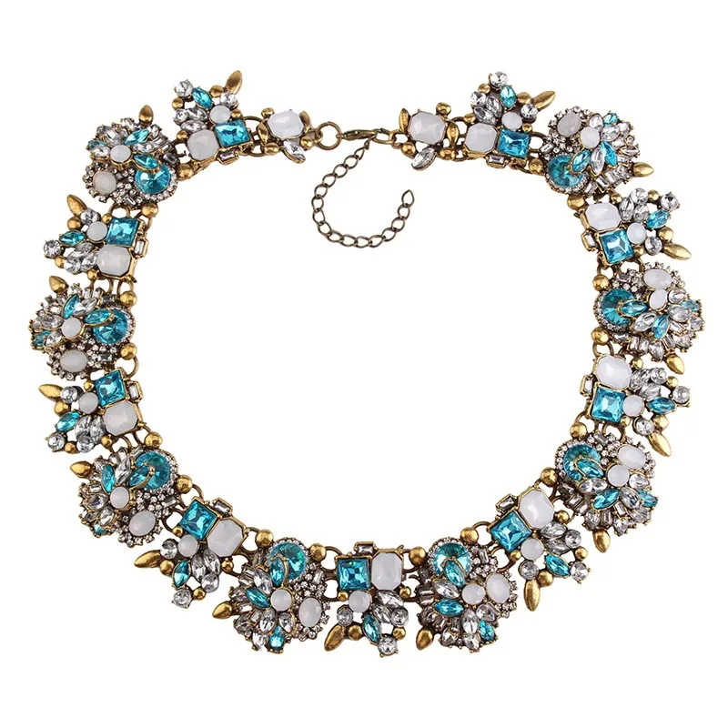 Dvacaman, роскошное колье-ошейник из хрустального стекла для женщин, свадебное цветное массивное ожерелье с подвеской, вечерние подарки