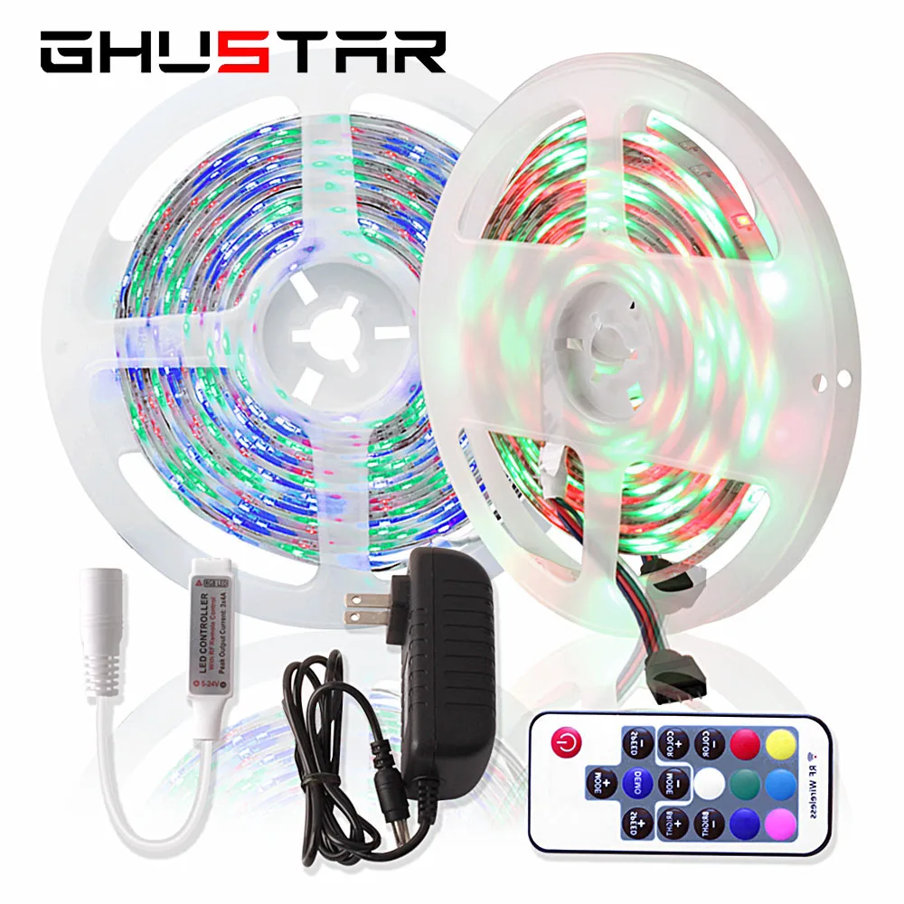 

SMD2835 LED Light Strip Waterproof RGB Luces Led Cabinet Room Decoration Backlight Lamp Remote Controller Diode Tape Neon Strip