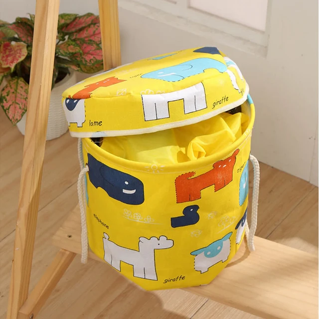 Yellow Toy Clean-up Storage Bag Portable Storage Bags Child Toys Beam Pocket Practical Waterproof Portable Organizer Bag 30x30cm