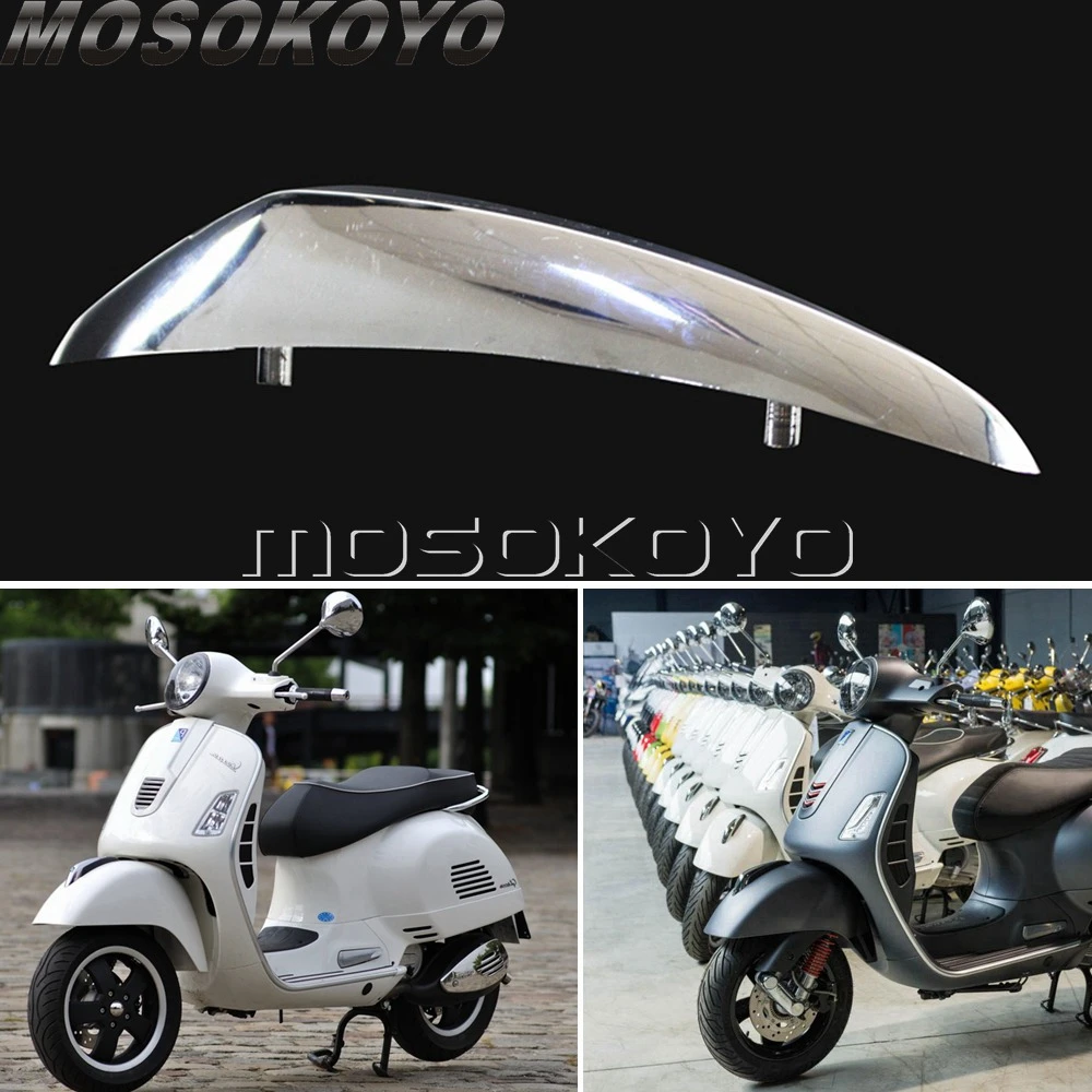 Vespa front stainless steel fender crest VLB GS GL Rally 10" wheel mud guard