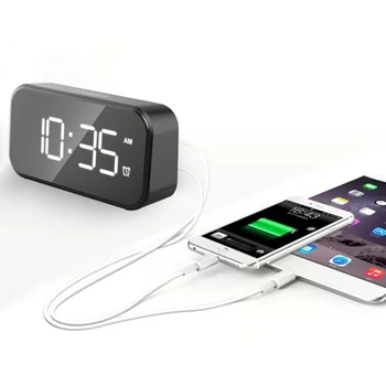 

Small LED Digital Alarm Clock 100dB Ultra-large Volume Alarm Clock for Home Desktop Decoration Clock with USB Charging Cable