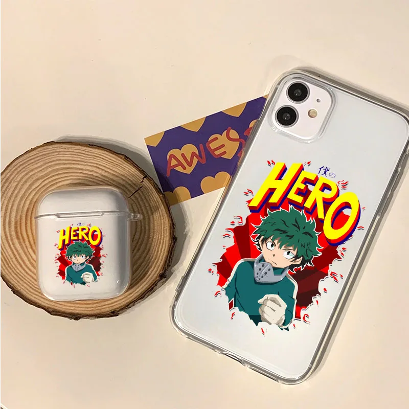 Прозрачный Мягкий Силиконовый ТПУ чехол Deku Izuku Midoriya My Hero Академия для Airpods Pro