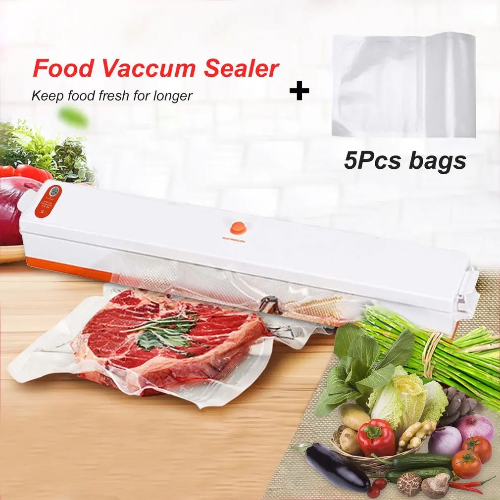 220V Household Vacuum Food Sealer Machine Sous Vide Vacuum Sealing Machine Film Container Food Sealer Saver Vacuum Packer