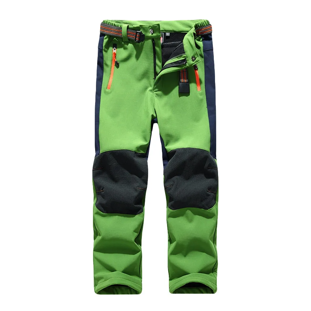 Детские флисовые брюки; брюки с флисовой подкладкой; водоотталкивающие дышащие теплые непромокаемые лыжные брюки для мальчиков и девочек; спортивные походные брюки