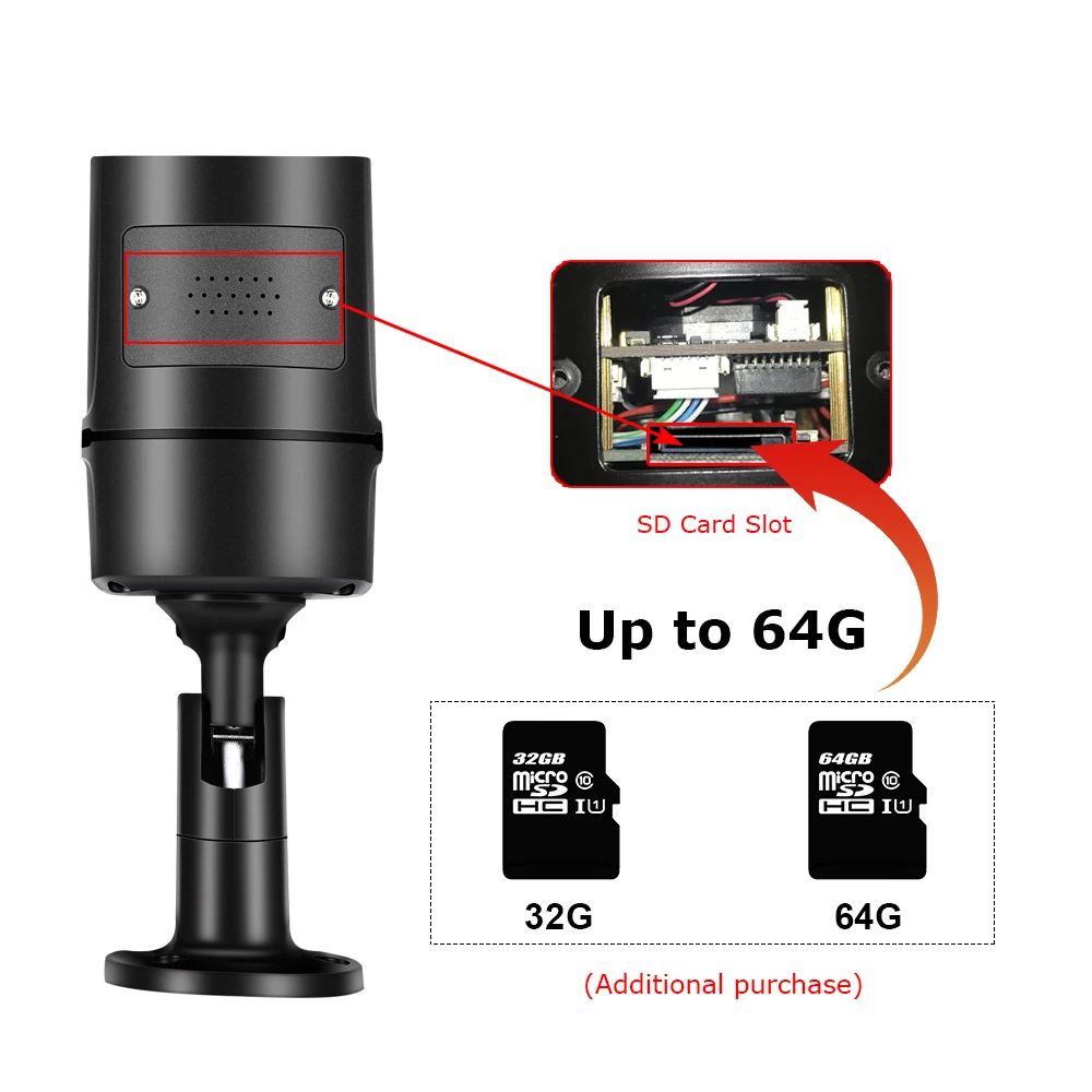 Anran 5MP IP Camera SD Card slot HD Outdoor Waterproof Infrared 30m Night Vision Security Video Surveillance WIFI Camera 1920P