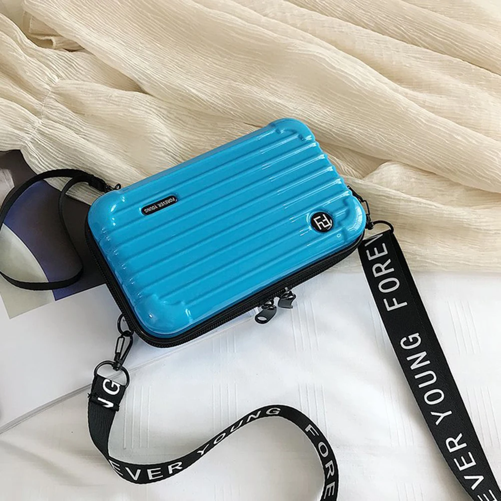 Blue Роскошные ручные сумки для женщин, новинка, сумка в форме чемодана, модная маленькая сумка для багажа, женская сумка от известного бренда, с верхней ручкой - Цвет: Blue