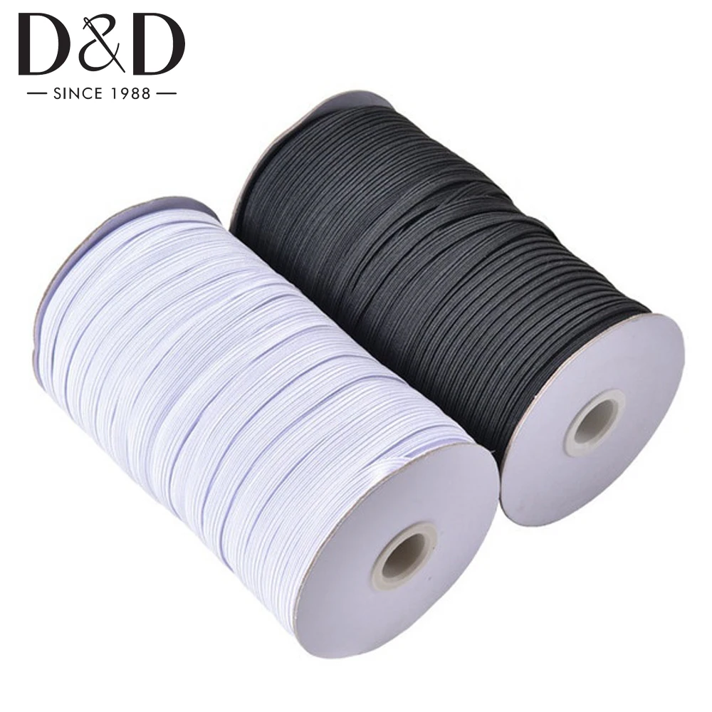 100/200Yards 3/6mm Sewing Band Elastic Bands Elastic String Cord High