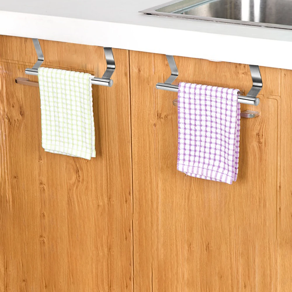 Towel Cloth Hanger Cabinet Drawer Towel Hanging Rack Storage Holder Over Door 