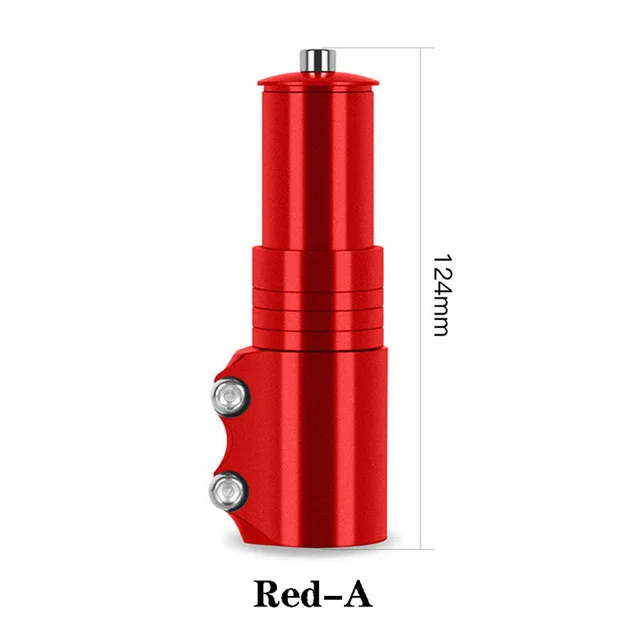 124mmRed Bicycle Bike Handlebar Fork Stem Riser Rise Up Extender Extension Head Up Adaptor Durable MTB Mountain Cycling Part Bike Stem - Цвет: 124mmRed