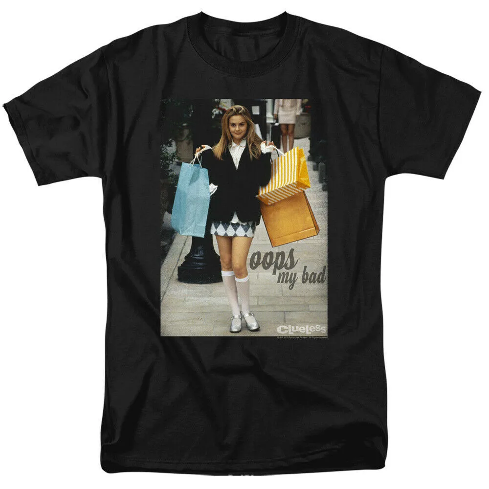 Clueless Oops My Bad Licensed Adult T-Shirt Funny Tee Shirt | Мужская одежда