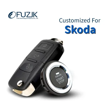 

Fuzik Keyless Go Smart Key Keyless Entry Remote start Push Botton for skoda fabia rapid spaceback octavia yeti superb