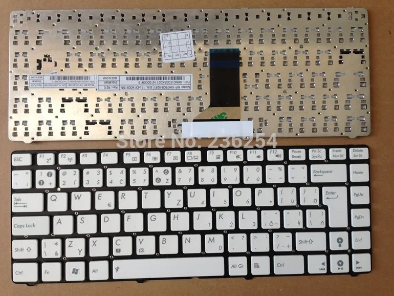 SL Slovakia keyboard for ASUS U36 U36SD U36SG U40SD U41J U41JF U41SV SL White without frame Laptop
