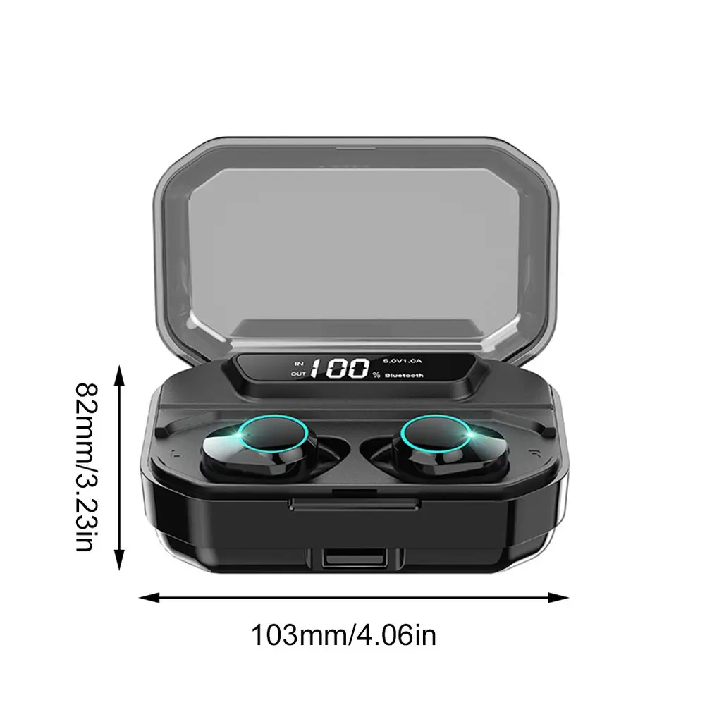 Caletop TWS G02 Bluetooth наушники V5.0 беспроводные наушники 9D стерео музыка IPX7 водонепроницаемые наушники с зарядным чехлом 3300 мАч