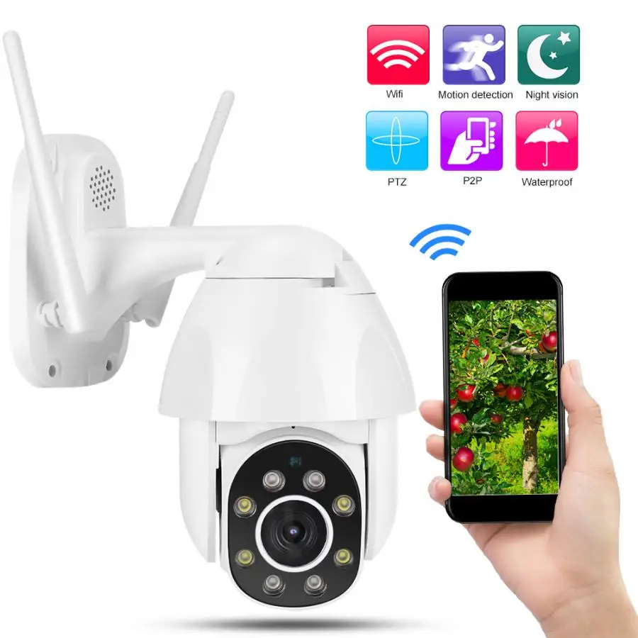 Наружная водонепроницаемая купольная камера 1080P беспроводная Wi-Fi система