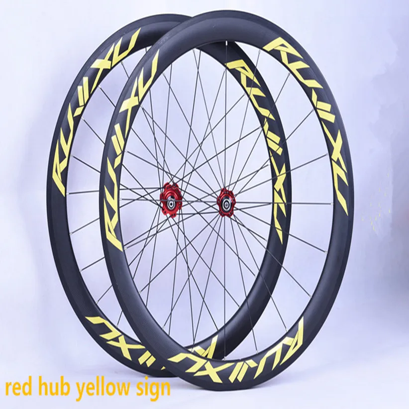 RUJIXU дорожный велосипед 700C 4 Perlin три челюсти 38mm50mm V тормозное колесо группа колеса диски Canbon волокно Набор для обода колеса