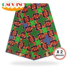 Африканская восковая ткань с принтом Анкара для шитья Анкара африканская ткань 12 ярдов нигерийская хлопковая ткань Гана для платья 81019