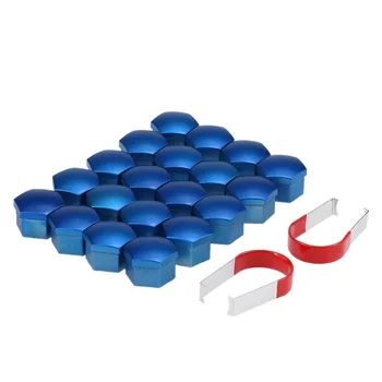 

20x 17mm Car Wheel Red Plastic Nut Cover Bolt Cap Universal Locking+Tool Wheel Lug Bolts Wheel Nut Socket Wheel Bolt Cap