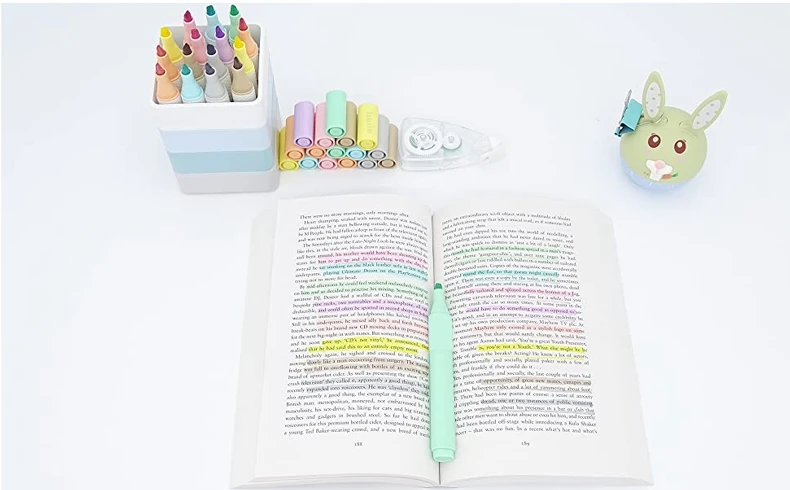 Haile 8Pc Macaron Serie Highlighter Kunst Marker Pastell Fluoreszierende Stifte Graffiti Zeichnung Schule Büro Stationären Versorgung – Detail 2