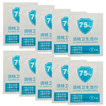 

50pcs/lot 75% Alcohol Disposable Wet Wipes Portable Soft Sanitizing Wipes Hand Cleaning Disinfection Wipes Individually Wrapped