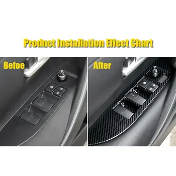 

Carbon Fiber ABS Inner Window Switch Panel Trim Fit For Toyota Corolla 2019 2020 Brand New And High Quality