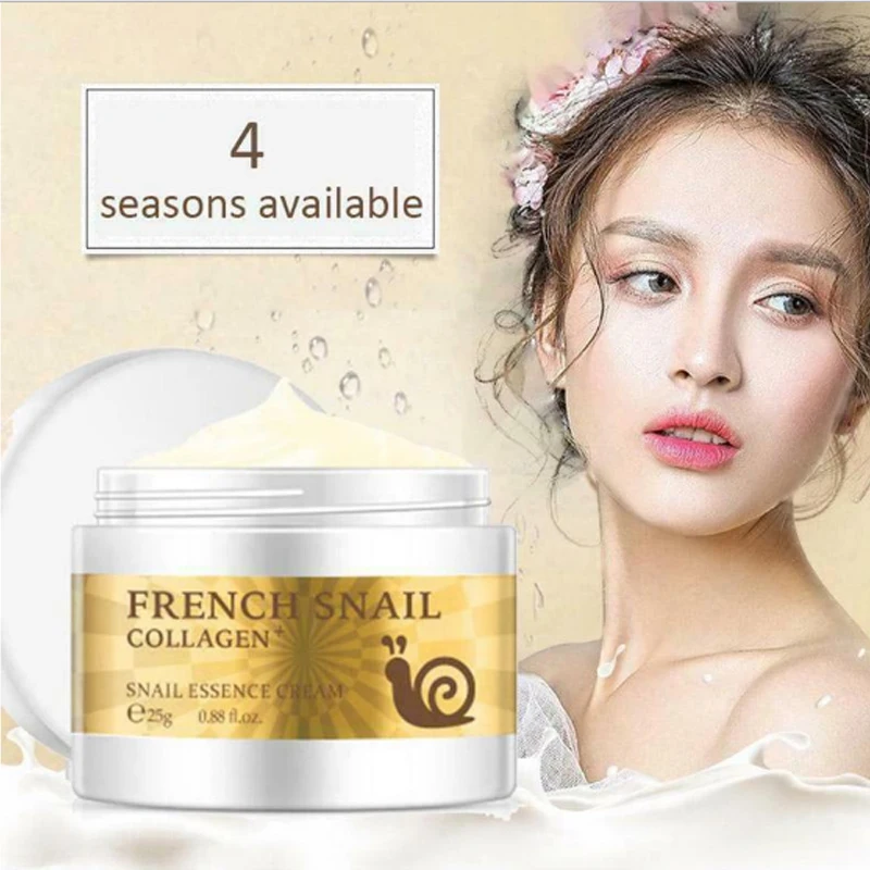 Лицо улитки крем с гиалуроновой кислотой увлажняющее средство против морщин антивозрастной питательный сыворотка отбеливающий крем с коллагеном уход за кожей