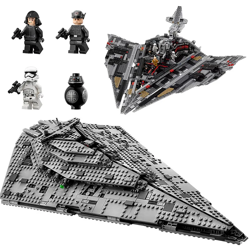 

In stock 05131 The First order Star Destroyer Set Building Blocks Bricks Toy 1457Pcs Compatible With 75190 Star Wars series