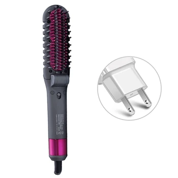 

4 Level Temperature Control Multi-function Folding Anion Straight Hair Comb/Portable Straight Hair Comb With US/EU/UK Plug