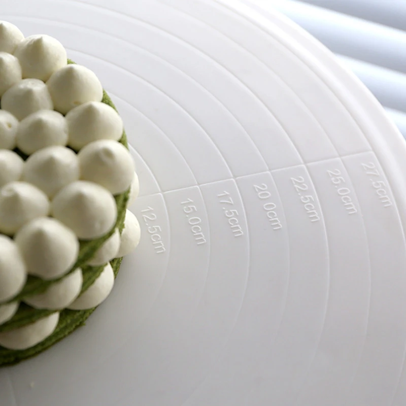 ABUI-Plastic Round Cake Turntable Rotating Cake Stand Rotary Table Making Cakes Revolving Decorating Tray Platform Home Kitchen