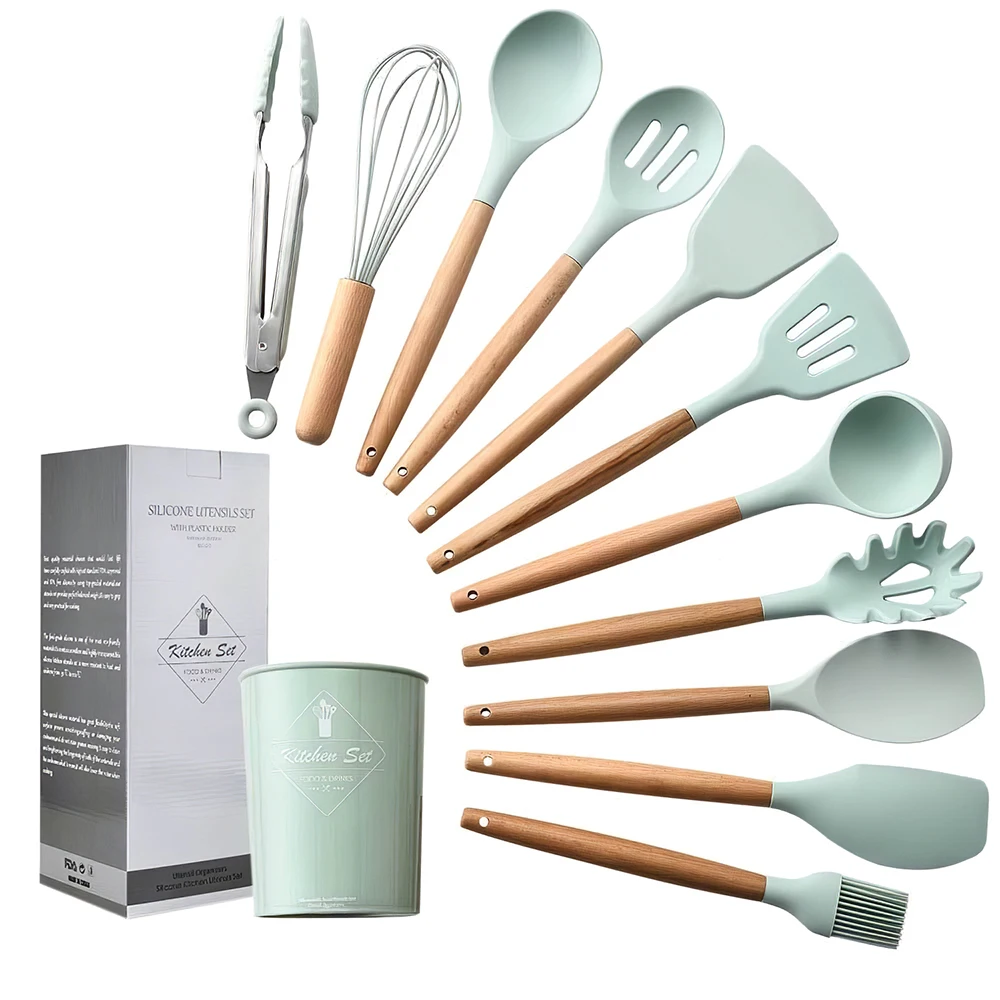 Kitchen Tools Silicone Cooking Utensils set kitchenware Spoon