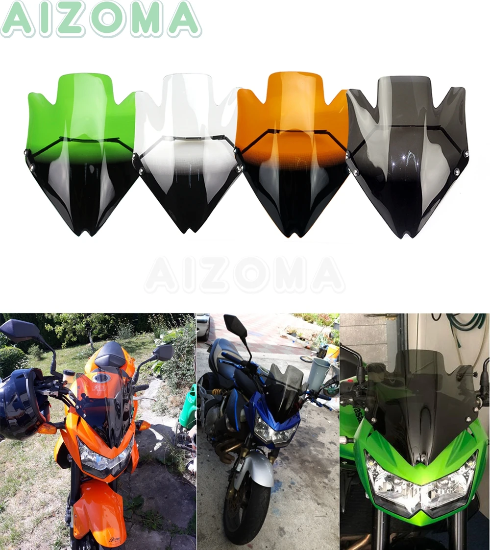 Для Kawasaki z750 z750r мотоцикл передний туринг лобовое стекло ветер экран клякса на Ветер Дефлектор экран с кронштейном