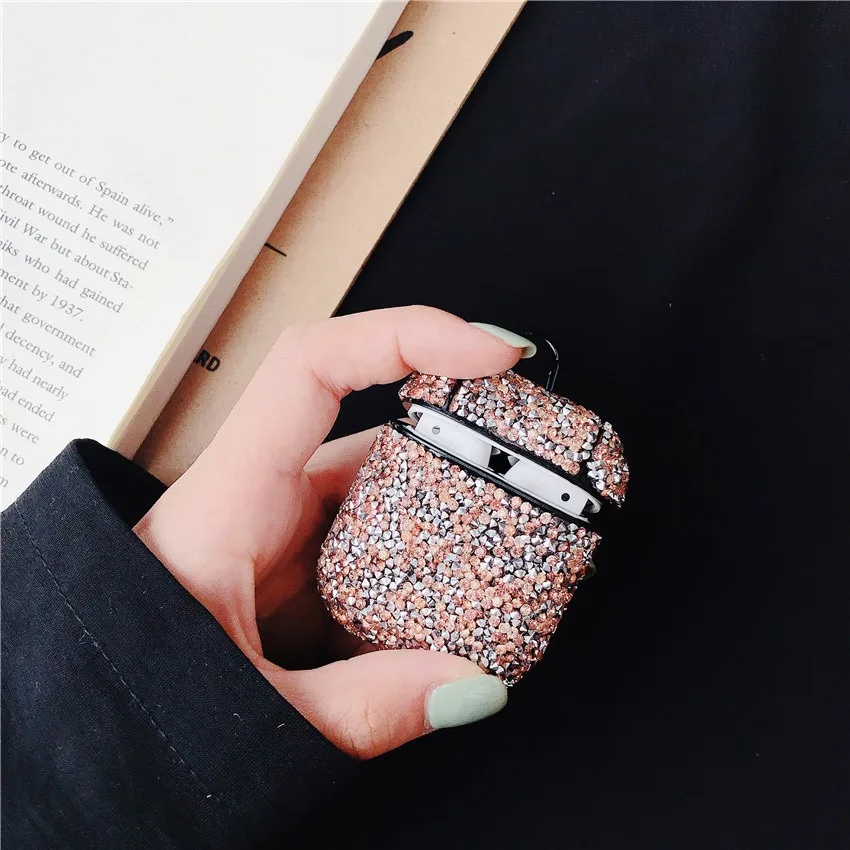 Для AirPod caseCute пикантные Блестящие Блестки bling Жесткие беспроводные наушники зарядная коробка для AirPods 1 2 Bluetooth чехол для гарнитуры