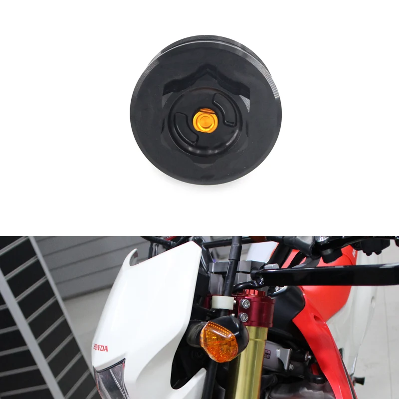 Черный Для Honda CRF250L 2013-19 CNC передняя вилка верхняя крышка внедорожный мотоцикл - Цвет: Черный